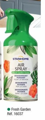 stanhome  air spray  fresh garden scent desodorisant puissant  pour la maison deodorante potente per la casa  desodorante potente para la casa  fresh garden réf. 16037 