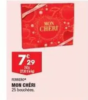 729  1629 127,42 €  ferrero  mon cheri 25 bouchées.  mon  cheri 