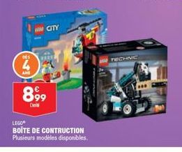 DES  4  ANS  899  CITY  LEGO®  BOITE DE CONTRUCTION Plusieurs modèles disponibles.  TECHNIC 