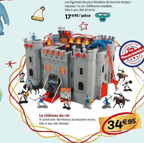 Le château du roi  A construire. Nombreux accessoires inclus. Dès 3 ans. Ref. 850481  PAR  34€95 