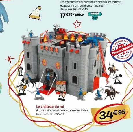 le château du roi  a construire. nombreux accessoires inclus. dès 3 ans. ref. 850481  par  34€95 