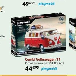 701765-99  playmobil  Combi Volkswagen T1 L'icône de la route ! Réf. 866461  44€95 playmobil 