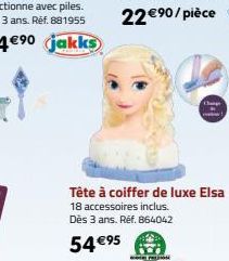 Che  Tête à coiffer de luxe Elsa 18 accessoires inclus. Dès 3 ans. Réf. 864042  54 €95 