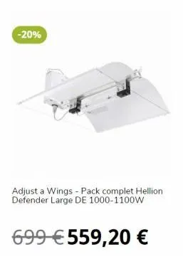 -20%  adjust a wings - pack complet hellion defender large de 1000-1100w  699 €559,20 € 