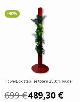 -30%  FlowerBox stabilisé totem 200cm rouge  699 €489,30 € 