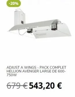 -20%  adjust a wings - pack complet hellion avenger large de 600-750w  679 € 543,20 € 