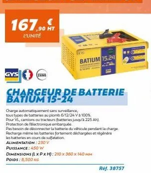 chargeur de batterie tous