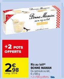 riz au lait Bonne maman