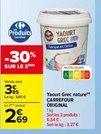 yaourt grec Carrefour