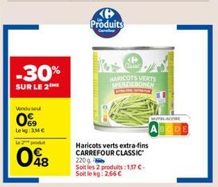 haricots verts Carrefour