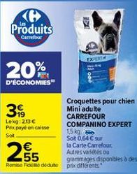 croquettes pour chien Carrefour