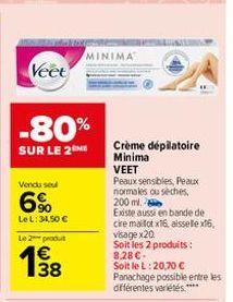 crème dépilatoire Veet