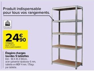 Produit indispensable pour tous vos rangements.  24%  Leag dont 175 € d'éco-participation 