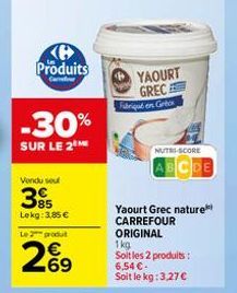 yaourt grec Carrefour