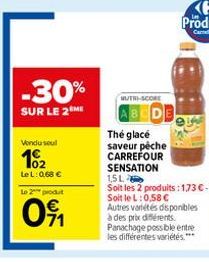 thé glacé Carrefour