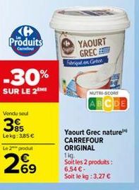 yaourt grec Carrefour