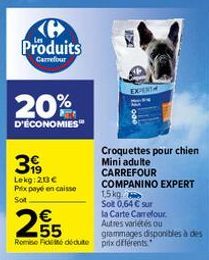 croquettes pour chien Carrefour