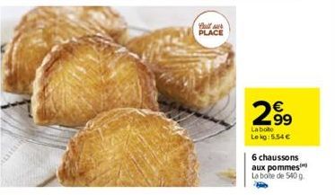 Bullaur PLACE  299⁹  La boite  Lekg: 5.54 €  6 chaussons aux pommes La boite de 540 g 