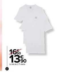 16% 13%  Le lot de 2 T-shirts 