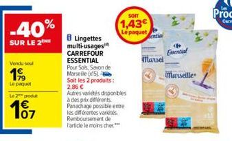 lingettes multi-usages Carrefour
