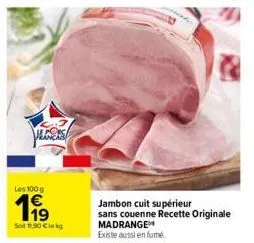 jambon cuit madrange