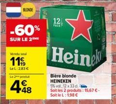 bière blonde Heineken