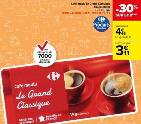 café moulu Carrefour