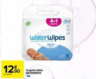 12%  le paquet  lingettes bébé waterwipes  4+1  gratis  wwaterwipes  布拉  51 