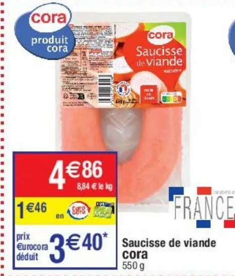 saucisse de viande cora