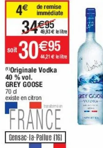 originale vodka 40% vol. grey goose