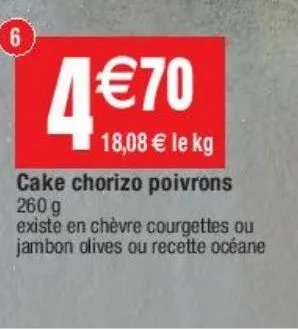cake chorizo poivrons