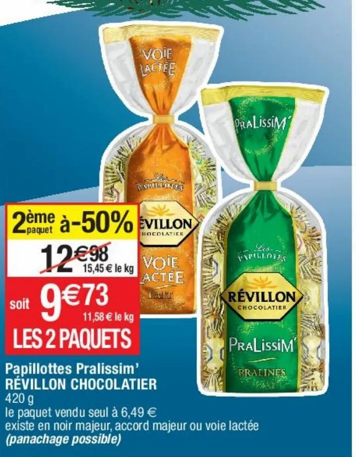 papillottes pralissim révillon chocolatier