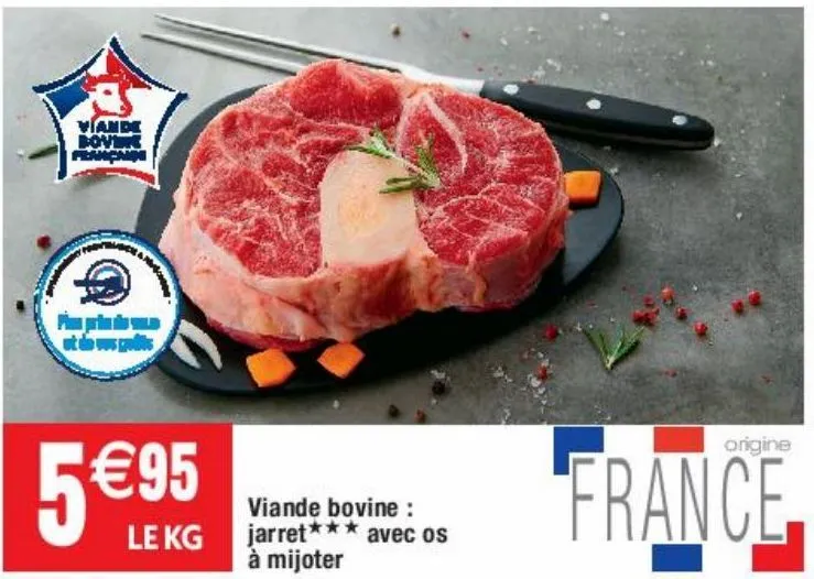 viande bovine: jarret avec os à mijoter