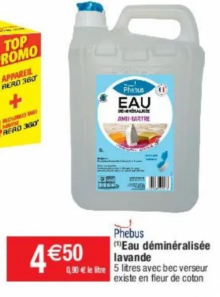 eau déminéralisée lavande