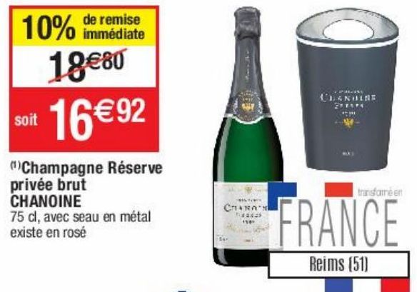 champagne réserve privée brut Chanoine