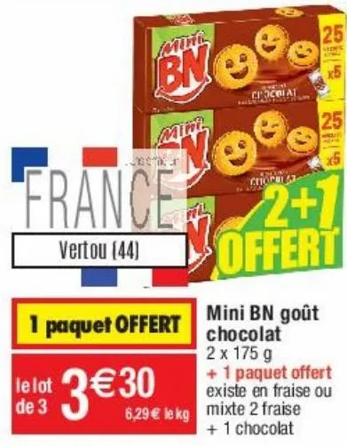 mini bn goût chocolat