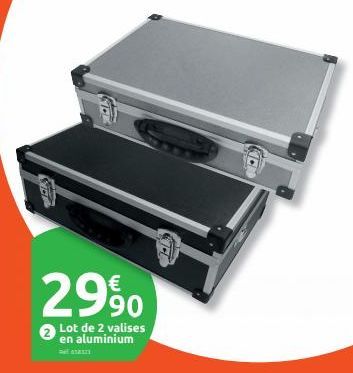 SHO  ST  €  2990  Lot de 2 valises en aluminium  CHS 