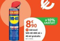 NLGRATUIT  WD-40  890  Aérosol WD-40 400 ml + 40 ml gratuits  31846  +10% GRATUIT 