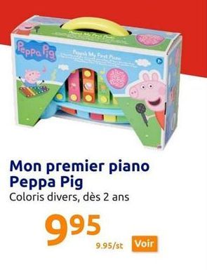 Peppa Pig  S  Pass My Fast P  Mon premier piano Peppa Pig  Coloris divers, dès 2 ans  995  9.95/st Voir 