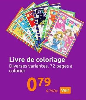 T  #7  ஜமாணம்  Livre de coloriage Diverses variantes, 72 pages à colorier  079  TOURINGE BOOK  0.79/st Voir 
