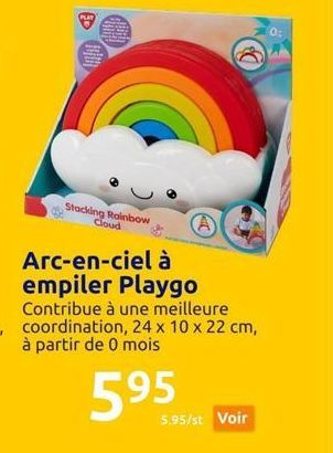 Stacking Rainbow Cloud  595  5.95/st Voir 