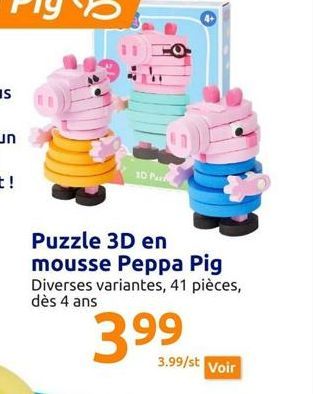 Puzzle 3d Peppa pig