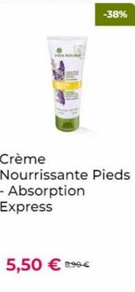 5,50 € 0,99€  -38%  Crème Nourrissante Pieds - Absorption Express 