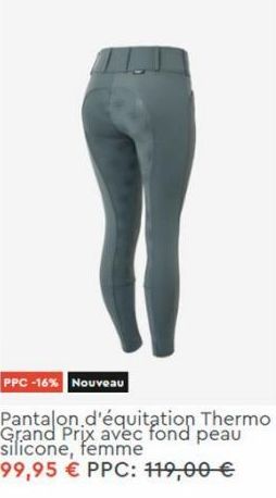 PPC -16% Nouveau  Pantalon d'équitation Thermo Grand Prix avec fond peau silicone, femme  99,95 € PPC: 119,00 €  