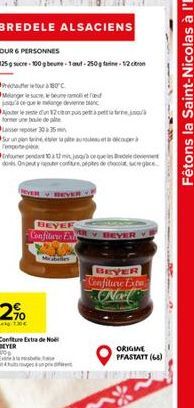 BREDELE ALSACIENS  POUR 6 PERSONNES  125 g sucre- 100gbeume-1-250g fain-12  ⒸBC. Manger le sucre, le bune met  a ce que le mange deve anc ajouter le te dun 12 corpus pe pere former une base de pie  Os