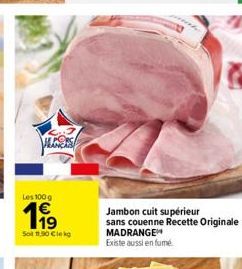 jambon cuit madrange