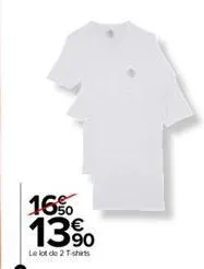 16% 13%  le lot de 2 t-shirts 