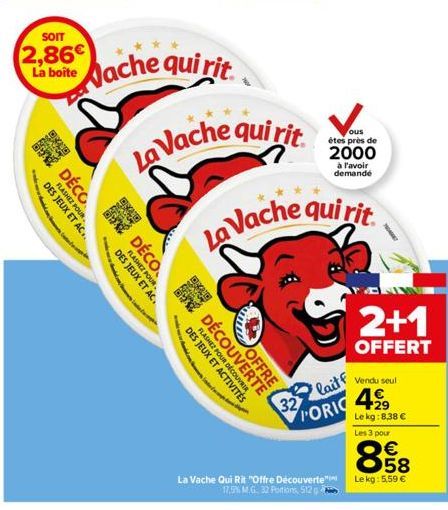 SOIT  2,86€ La boite  17  949  FLASHEZ POUR DES JEUX ET AC..  DÉCO  Fe  -  Mache qui rit  FLASHEZ POUR DES JEUX ET AC.  DÉCO  M  mint  La Vache qui rit  SKAD  thanked.com.m DES JEUX ET ACTIVITÉS FLASH