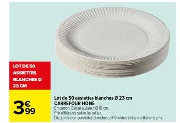 assiettes Carrefour