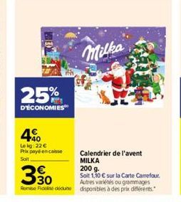 calendrier de l'Avent Milka